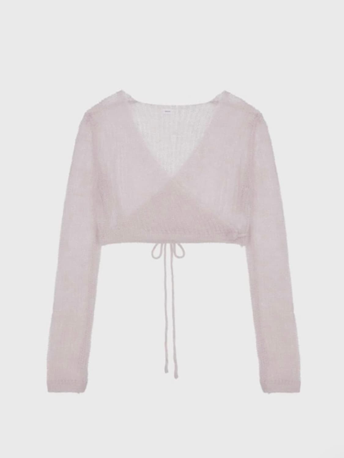 모노하 모헤어 랩 가디건 라이트 핑크 (1회착) 상품이미지1