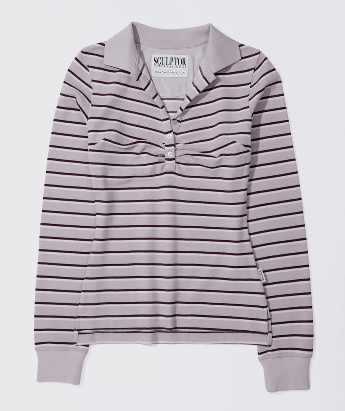 스컬프터 셔링 테니스 셔츠 라벤더 스트라이프 상품이미지2
