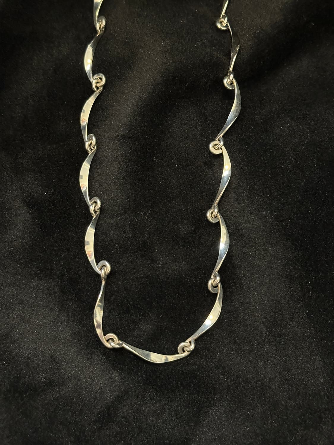80~90s Twisted Link 925Silver Necklace 상품이미지2