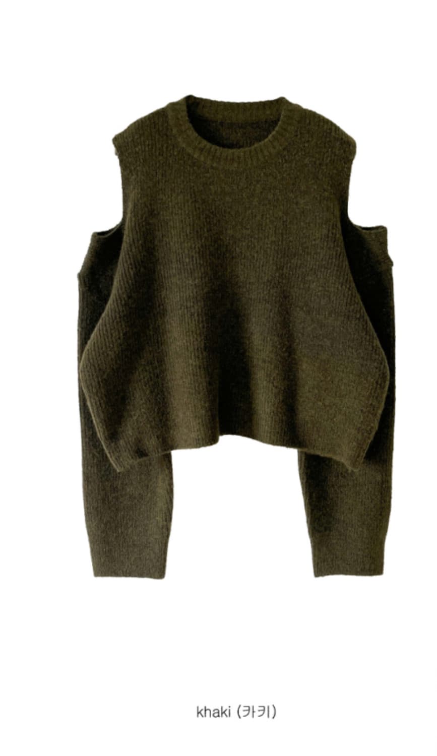 김아홉 from shoulder slit knit 프롬 숄더 슬릿 니트 상품이미지2