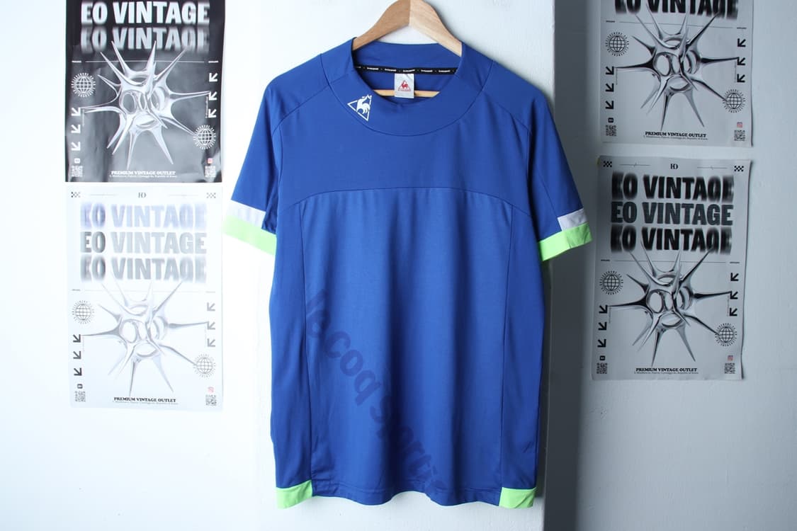 (L-XL) 르꼬끄 반팔 티셔츠 레터링 기능성 블루 올드스쿨-7B83 상품이미지2