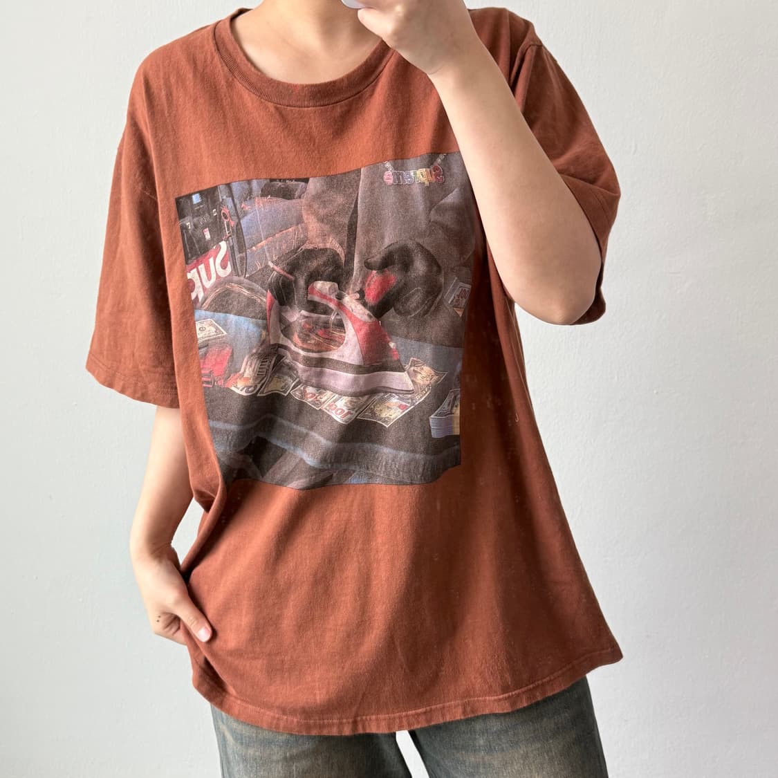 [XL] 슈프림 가스 티셔츠 브라운 상품이미지1