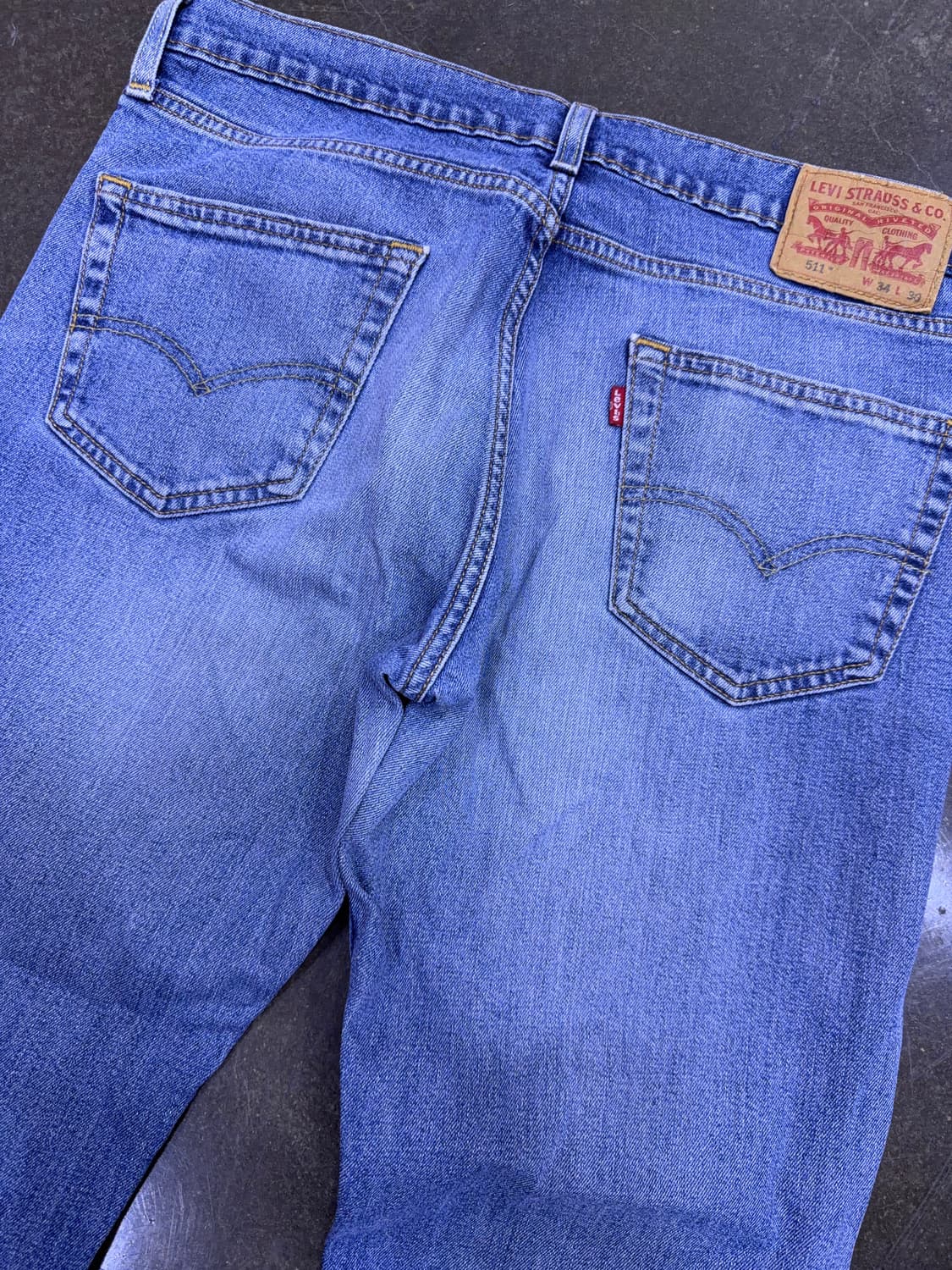 리바이스 511 연청 라이트 워싱 슬림 스트레이트핏 데님팬츠 34 상품이미지6