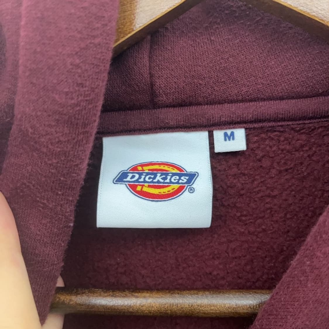 디키즈 올드스쿨 컨트리룩 버건디 후드티 M C07009 상품이미지5