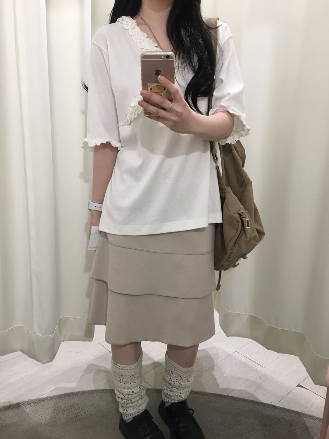 ELLE soft pink skirt 상품이미지6