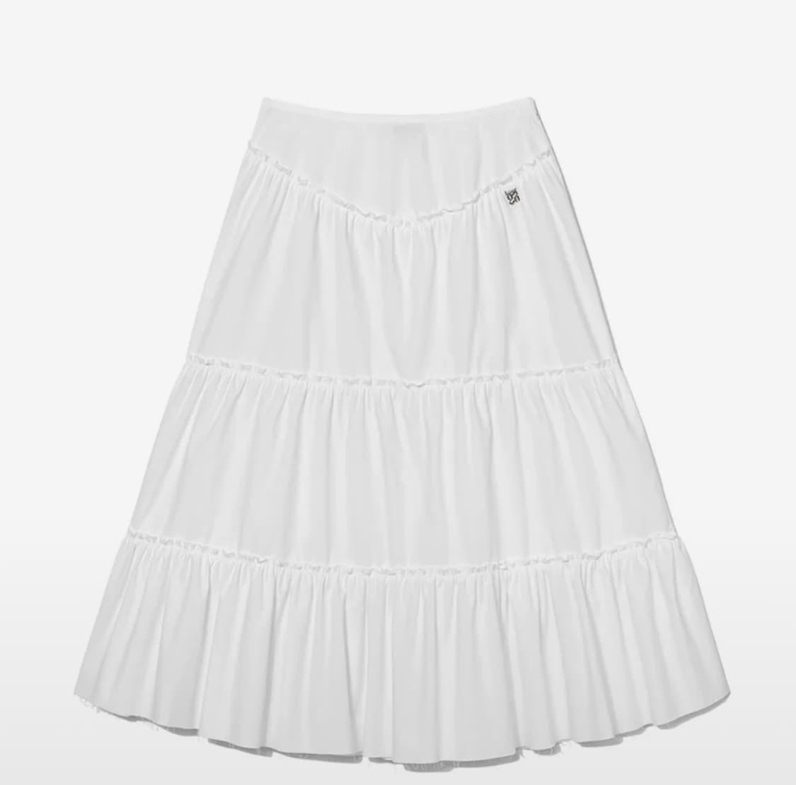 RODEO TIERED RUFFLE SKIRT(WHITE) 상품이미지1
