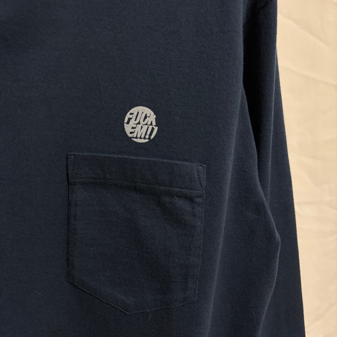 네이버후드 FUCK EM 클래식 포켓 롱슬리브 / 네이비, L 상품이미지5