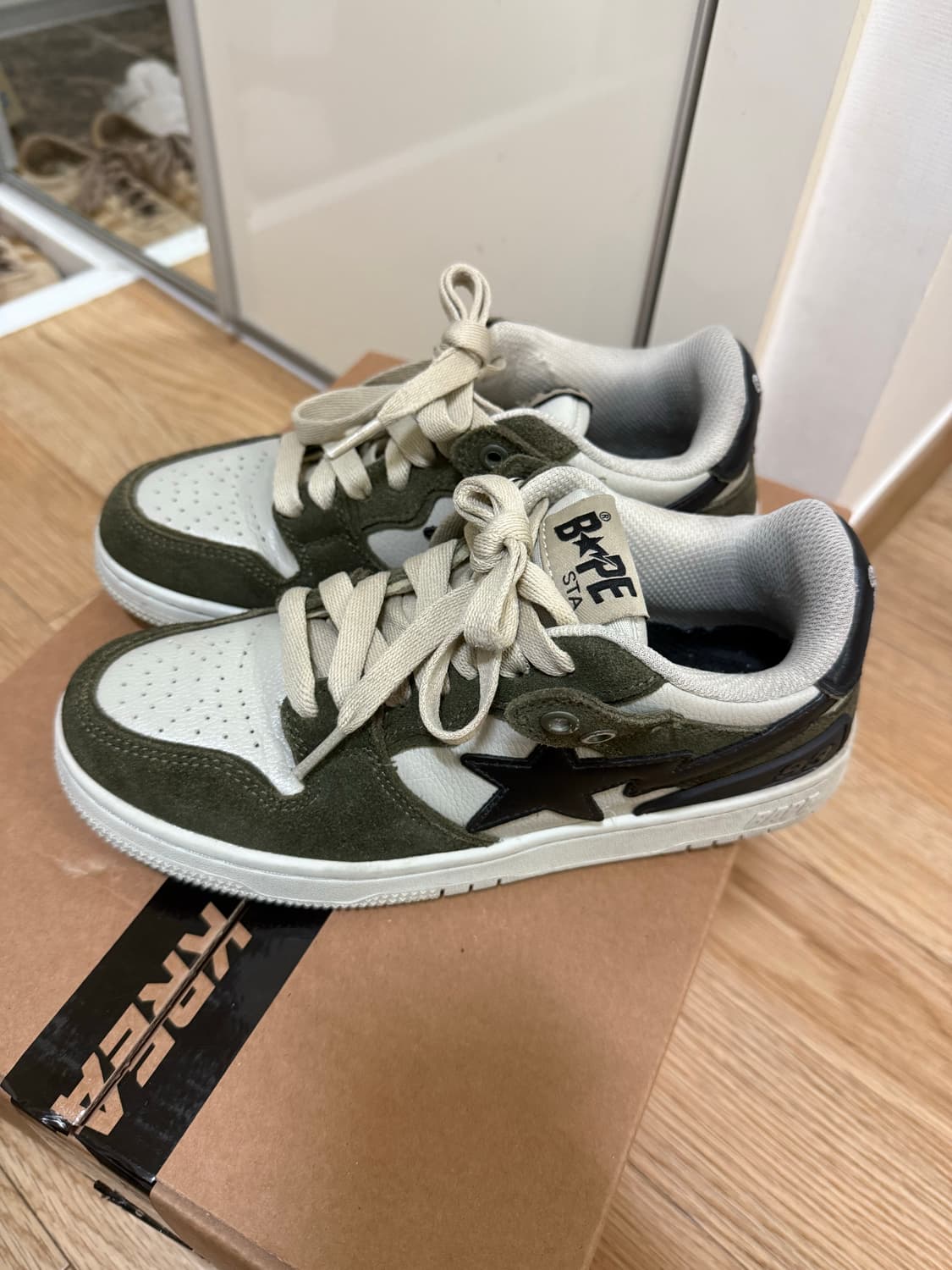 베이프 sk8 스타 로우 올리브 상품이미지2