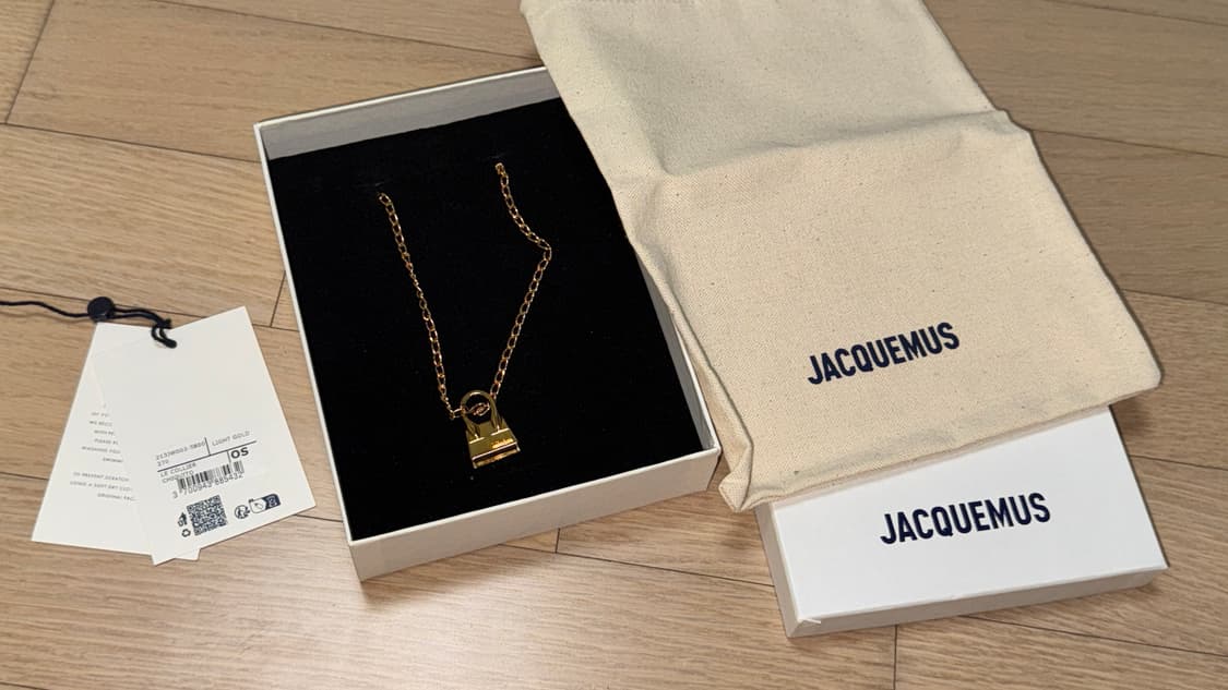 정품 자크뮈스 목걸이 르치키토 네크리스 풀박스 라이트 골드 상품이미지1