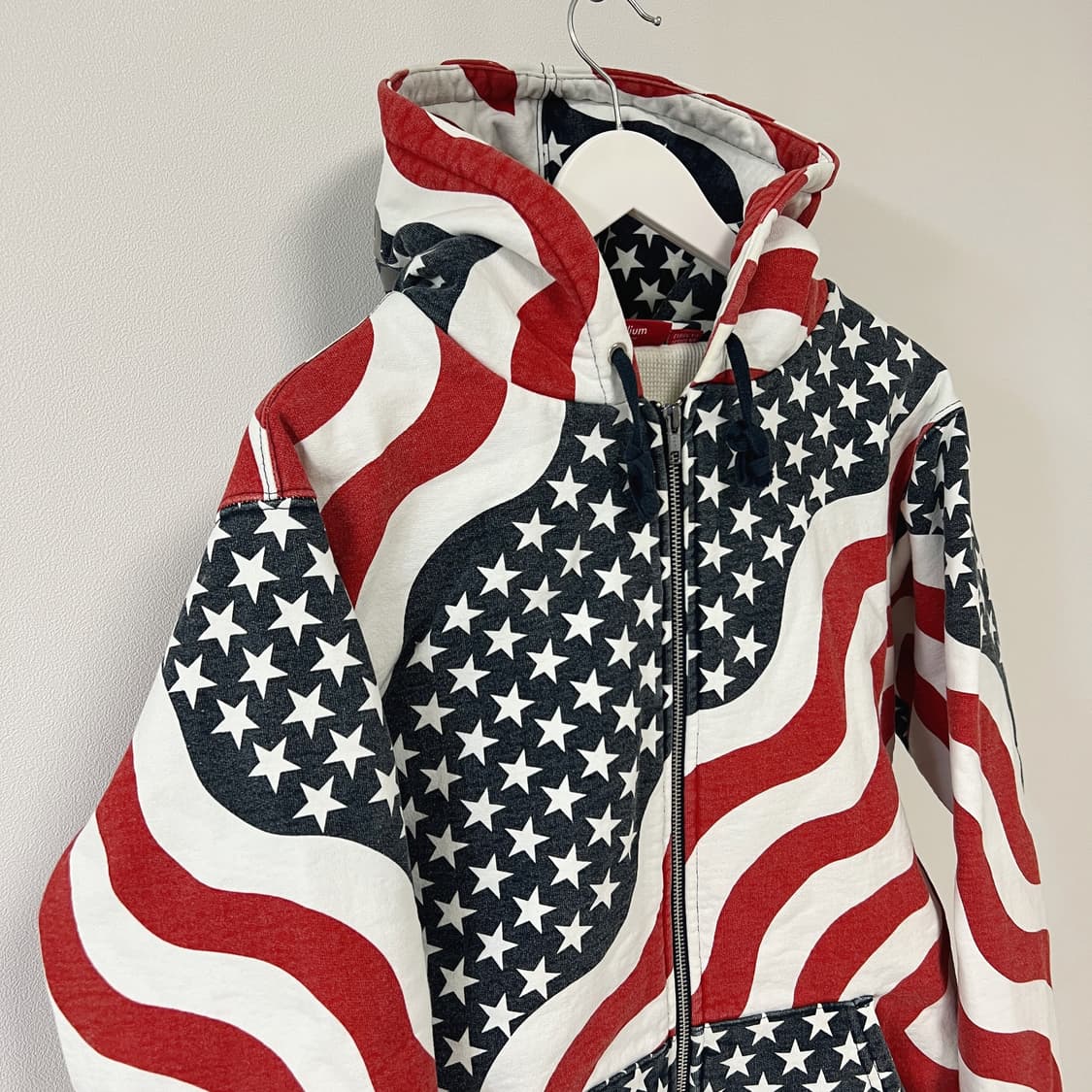 슈프림 14FW 3M 리플렉티브 성조기 써멀 후드집업 상품이미지5