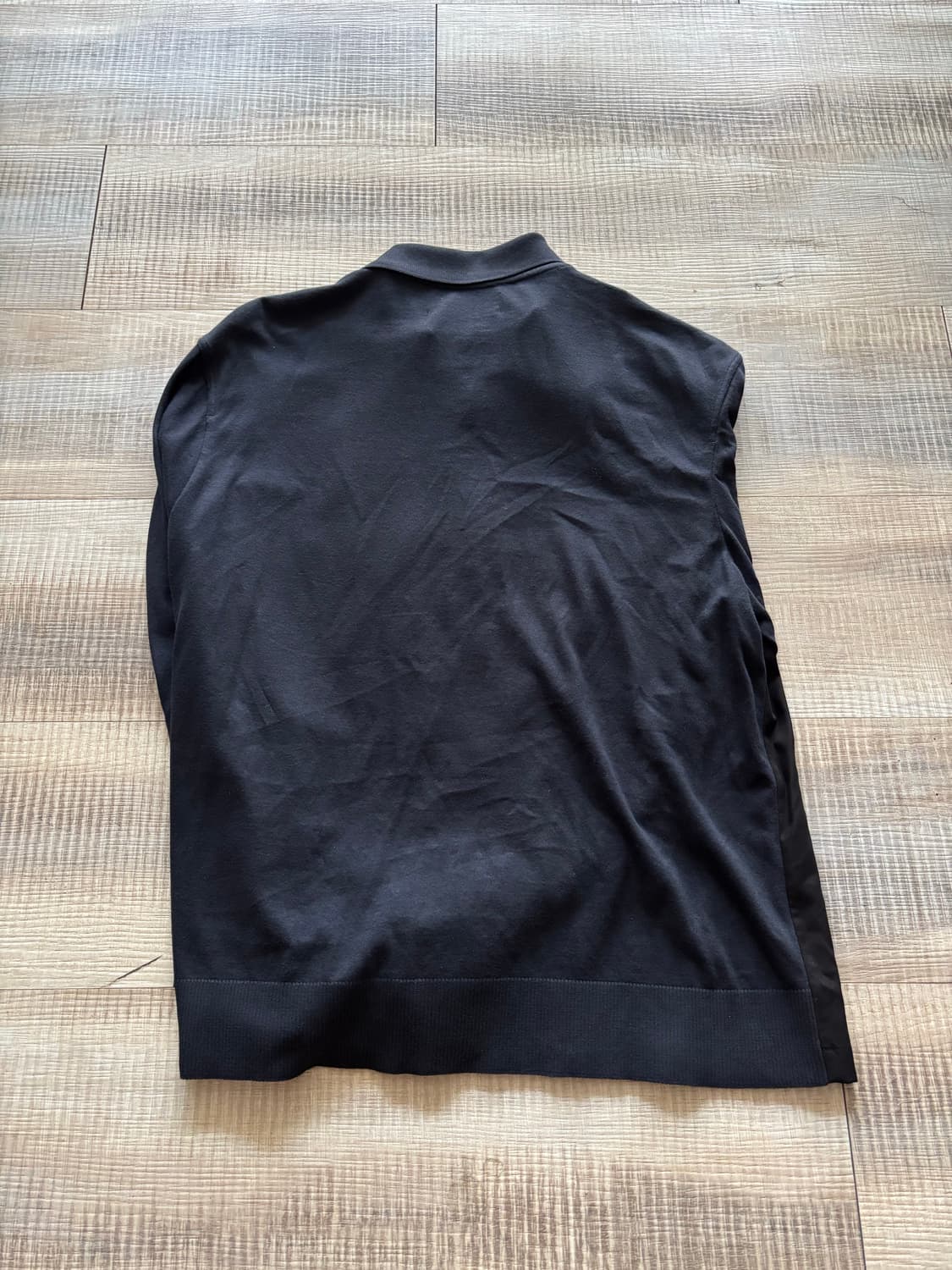 [S] 코스 패널 집업 오버셔츠 블랙 네이비 상품이미지3