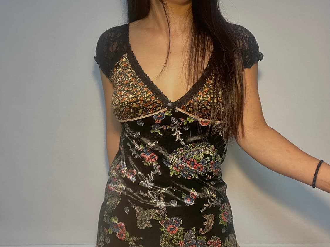 vintage velvet dress 상품이미지2