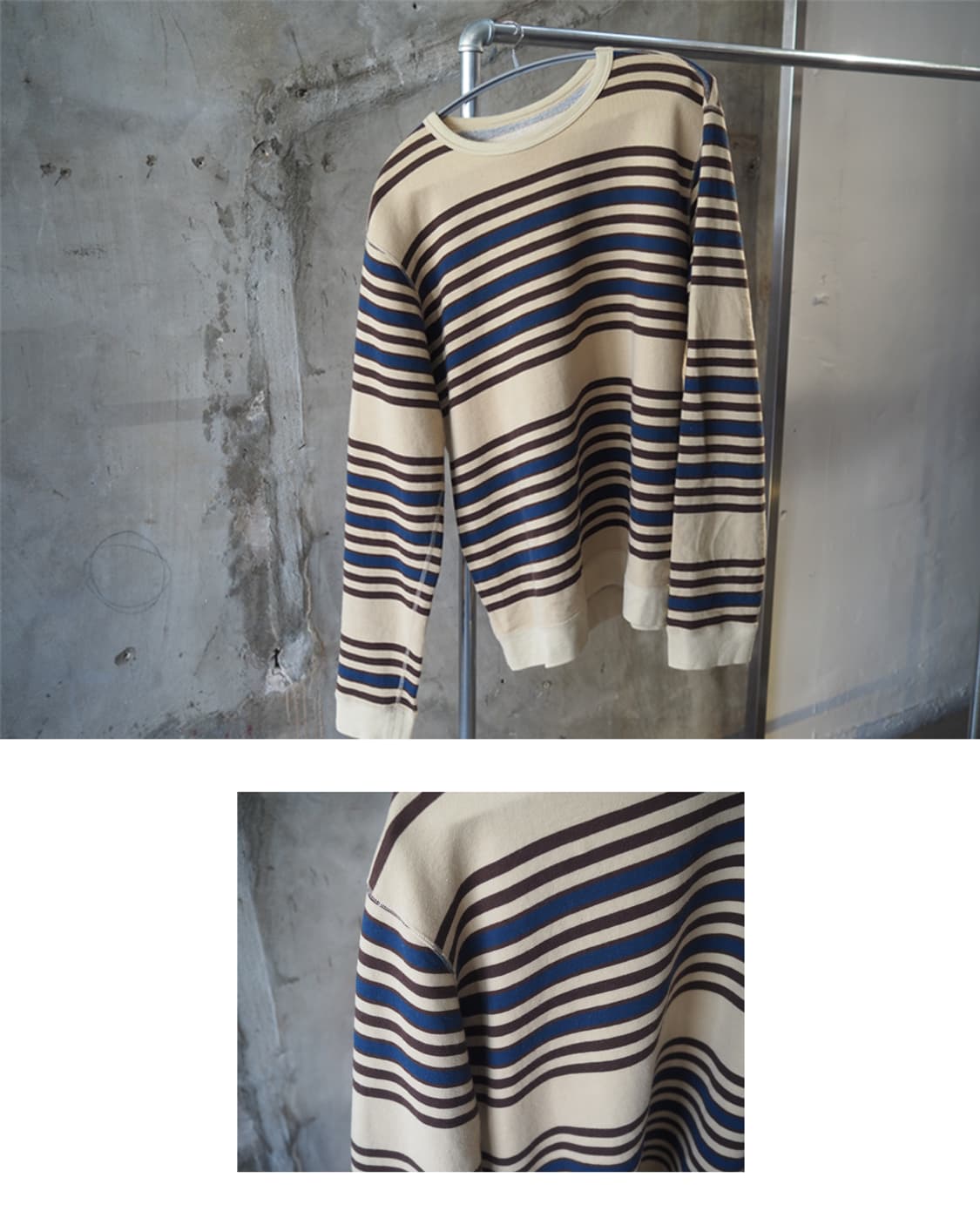 비즈빔 보더 스트라이프 롱슬리브 상품이미지1