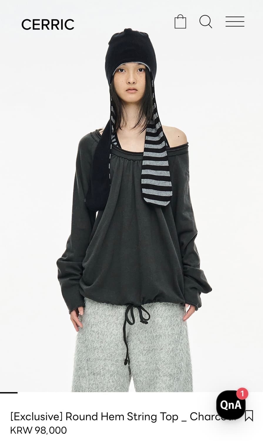 세릭 라운드 헴스트링 탑 상품이미지1