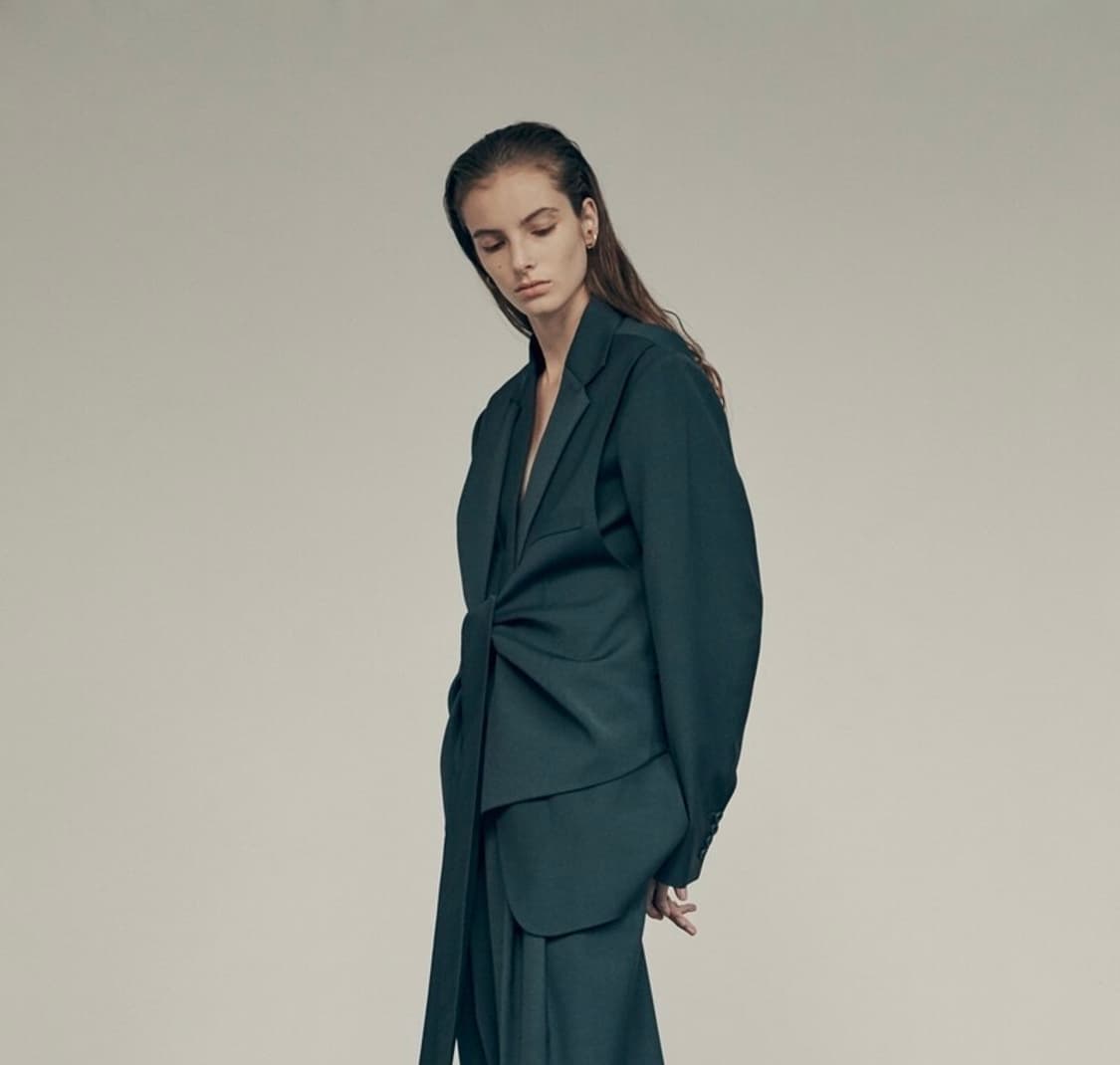 로우클래식 울 블레이져 블루그린 상품이미지3