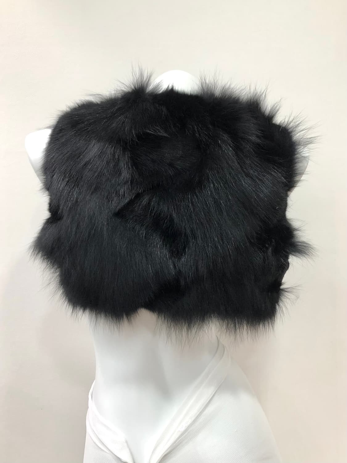 black fox fur crop vest 상품이미지3
