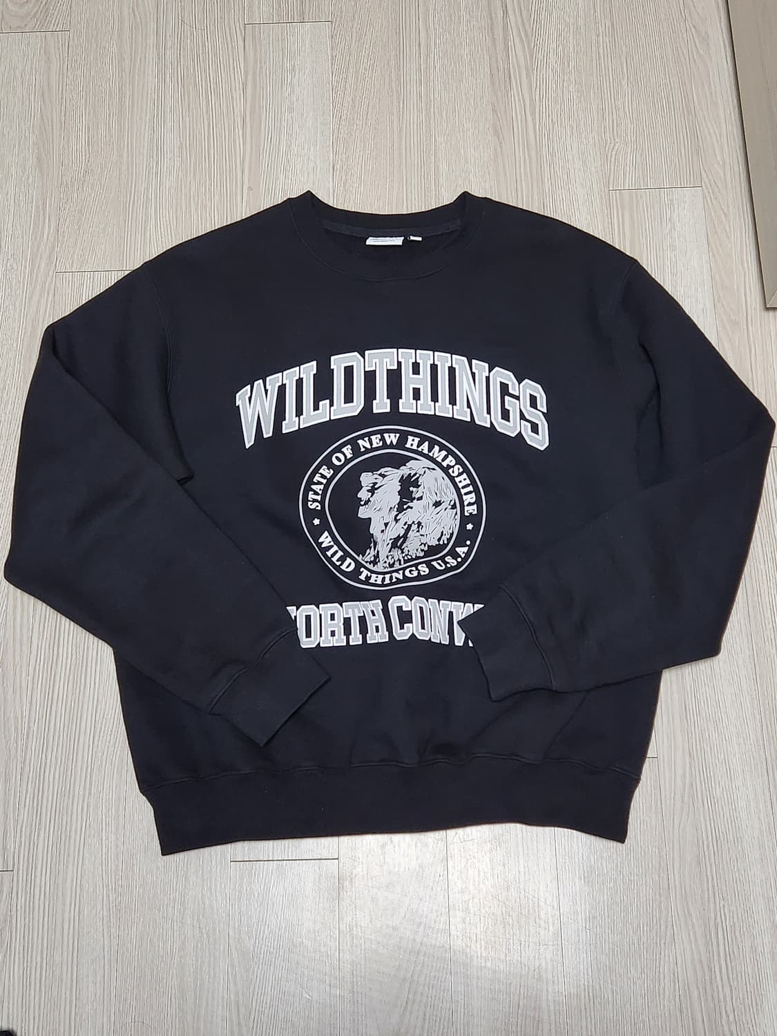 와일드띵스 맨투맨 블랙 상품이미지2