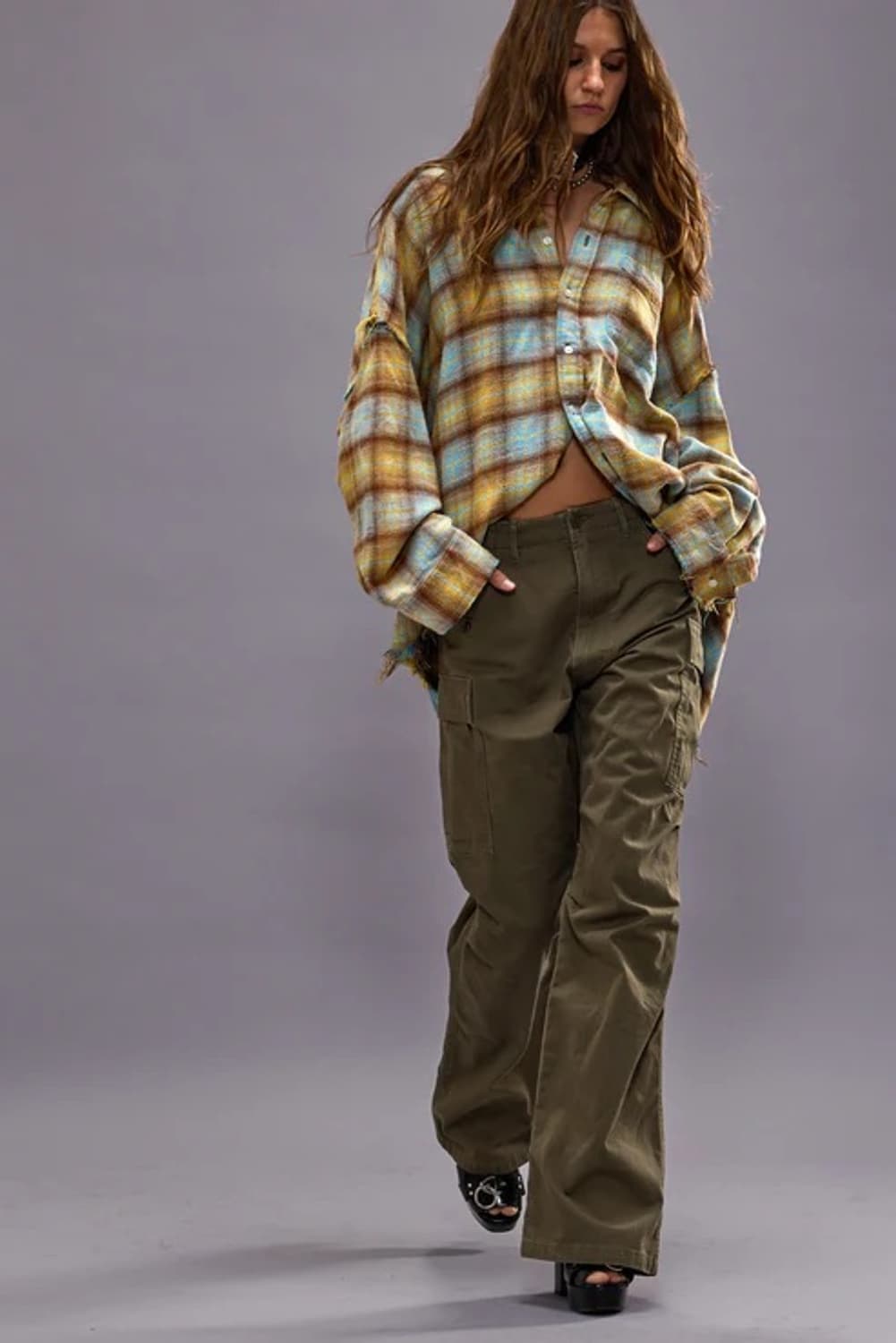 R13 알써틴 와이드 카고 팬츠 28 노수선 상품이미지1