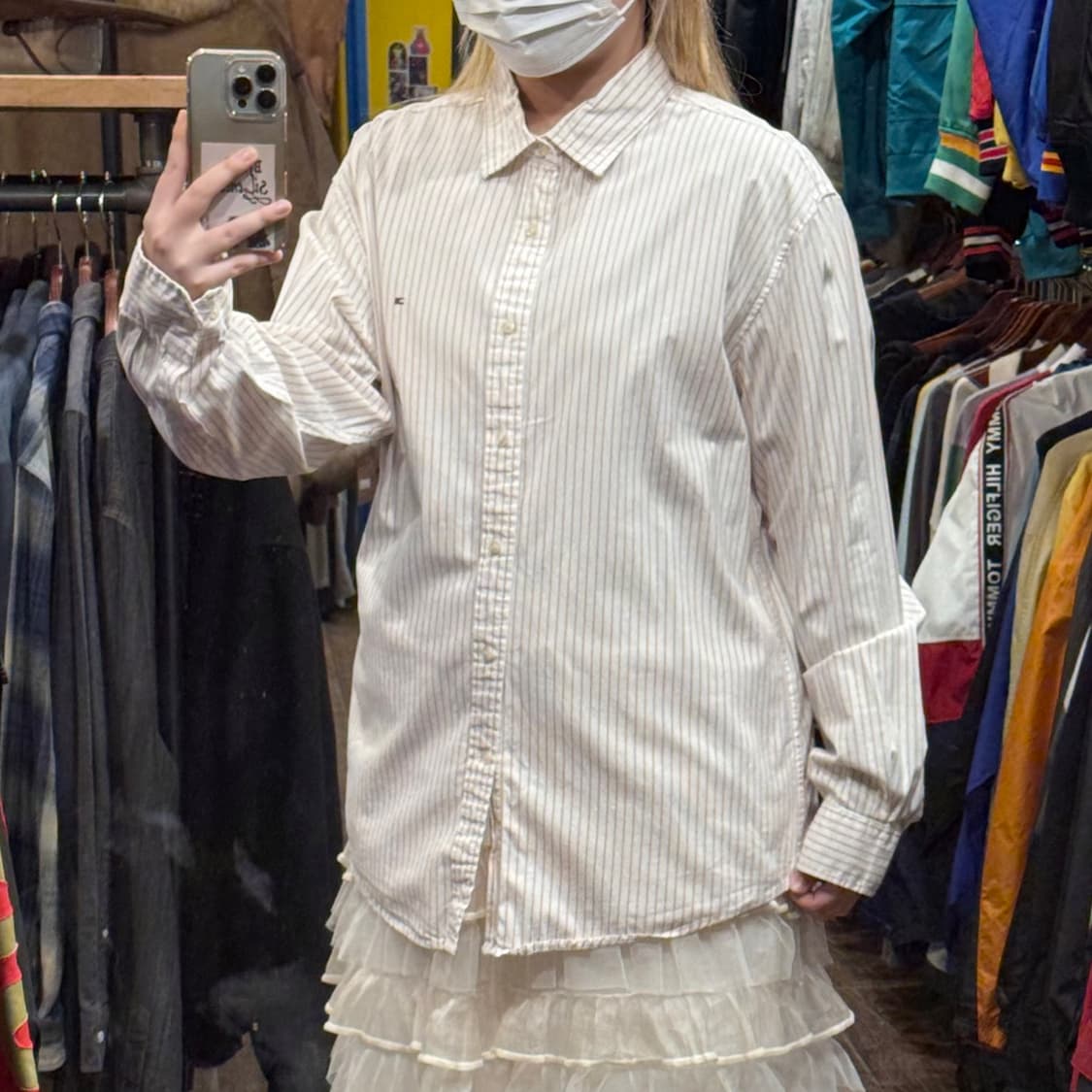 [HI] 타미힐피거 긴팔셔츠 스트라이프 화이트  상품이미지4