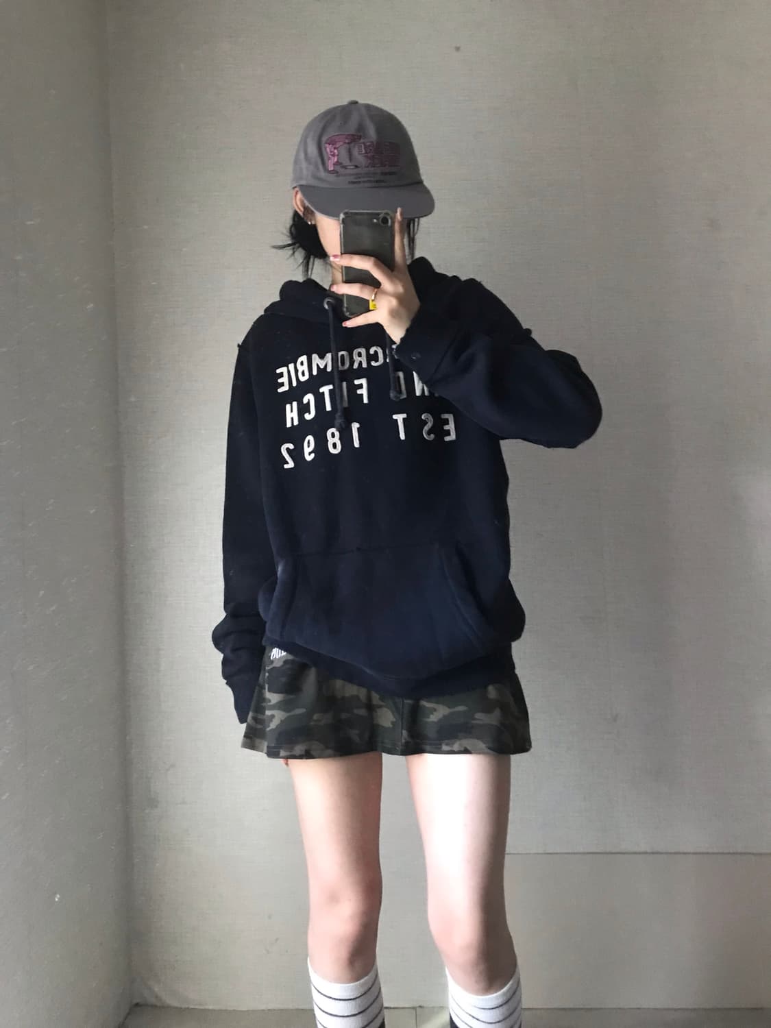 아베크롬비 네이비 후드티 상품이미지2
