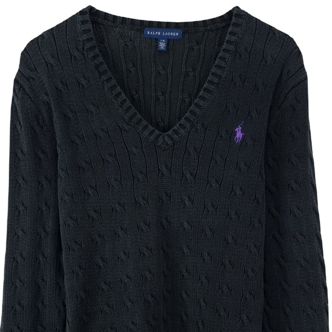 [폴로 랄프로렌] 포니 로고 자수 브이넥 케이블 꽈배기 니트 M19904 상품이미지4