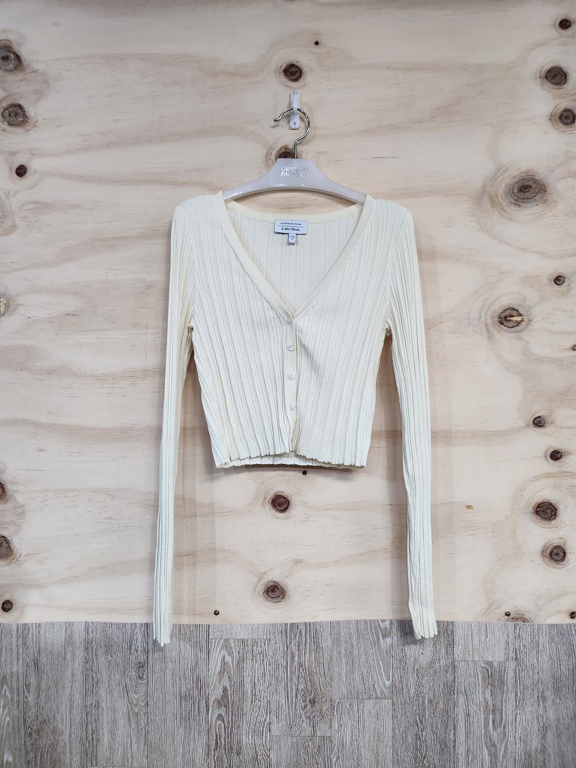 234) 앤아더스토리즈 크롭 골지 가디건 상품이미지1