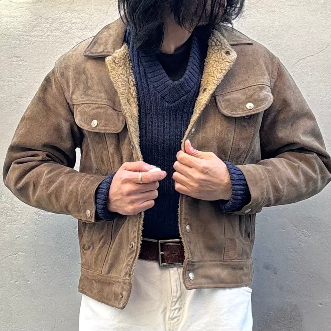 80년대 미국 쇼트 웨스턴 스웨이드 자켓 상품이미지9