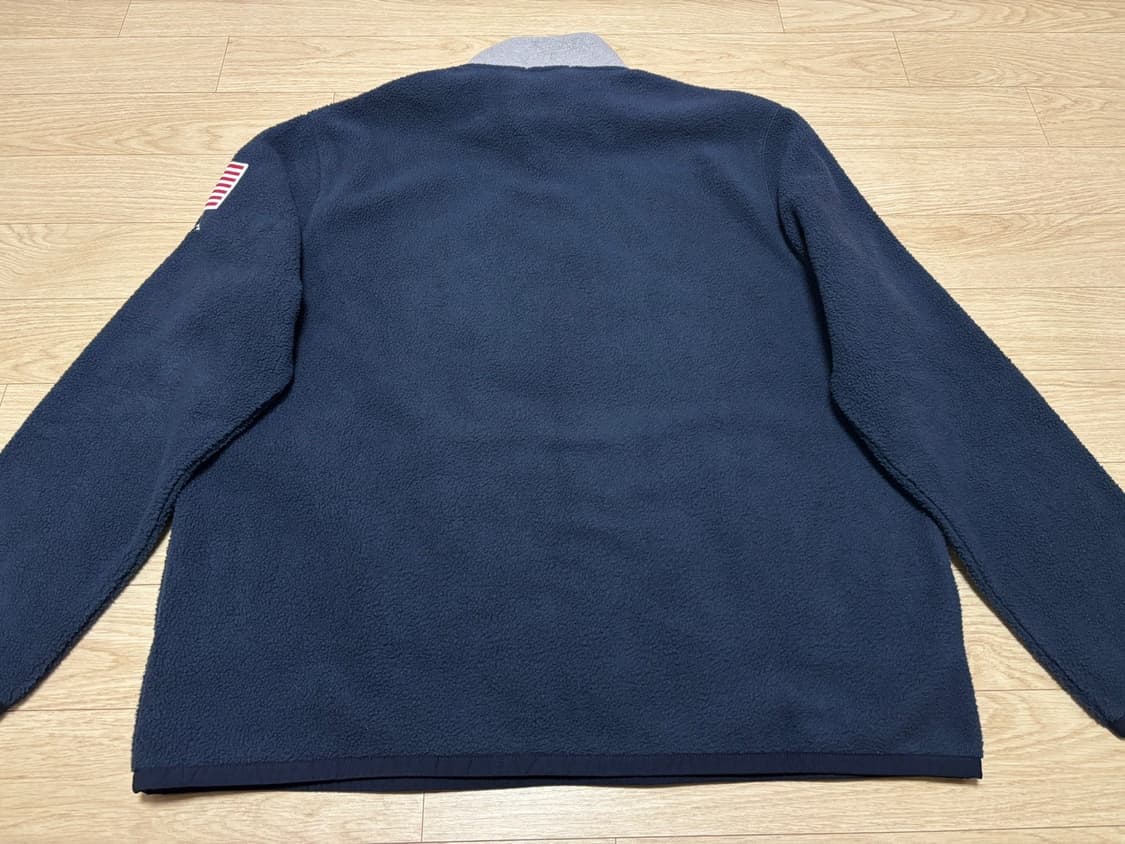 폴로 성조기 자수 플리스 하프집업 네이비 XL 상품이미지6