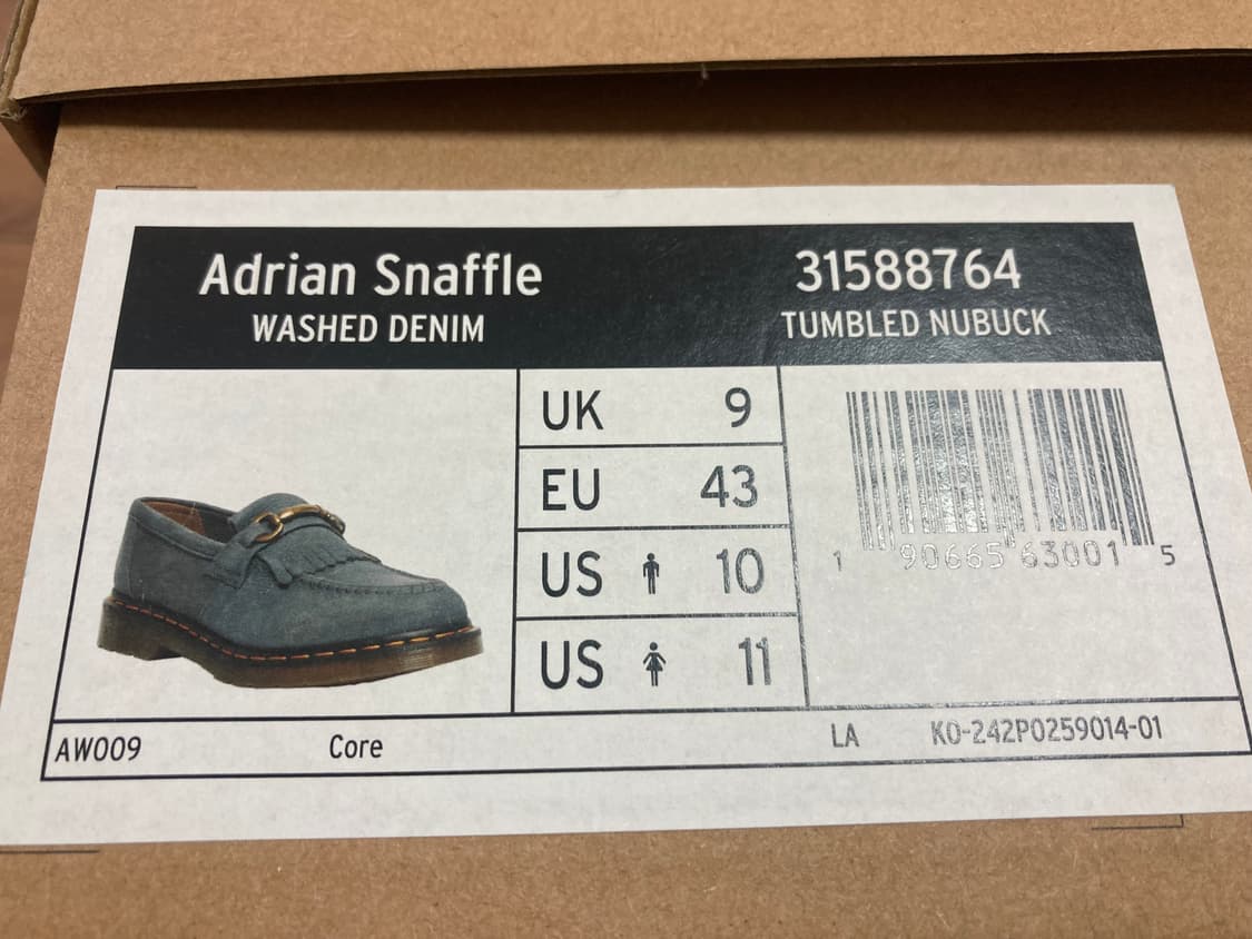 [280] 닥터마틴 아드리안 스내플 로퍼 구두 / 워시드 데님 상품이미지2