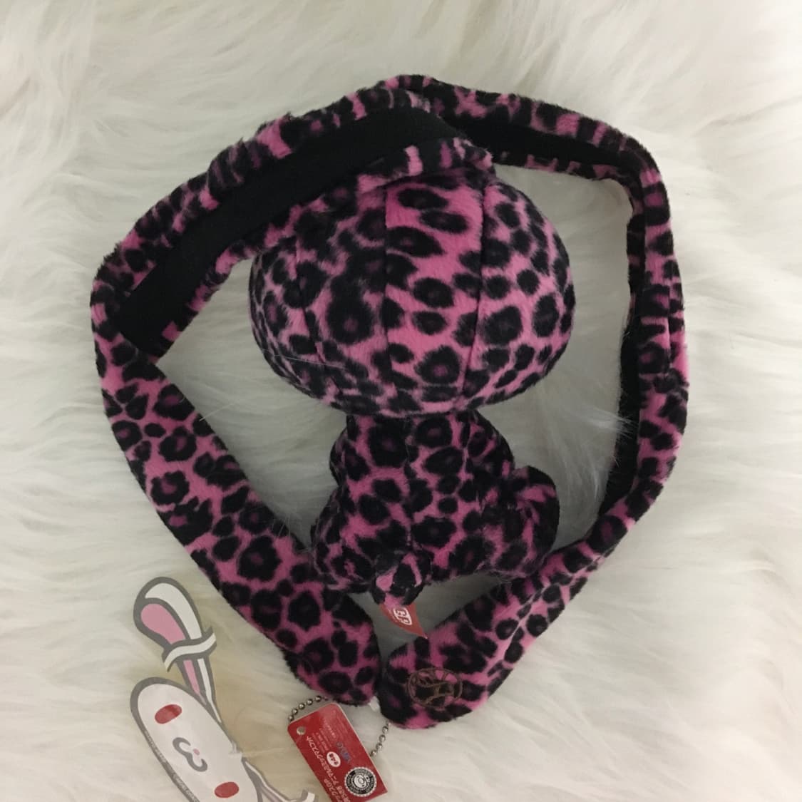 범용토끼 핑크 레오파드 키링 상품이미지5