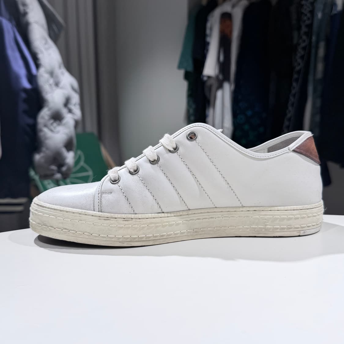 (A/6.5) / 벨루티 로우탑 스니커즈 레더 가죽 상품이미지5