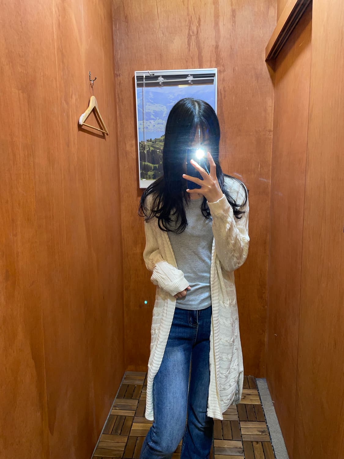 (M) Lauren 로렌 랄프 로렌 케이블 롱 니트 가디건   상품이미지1