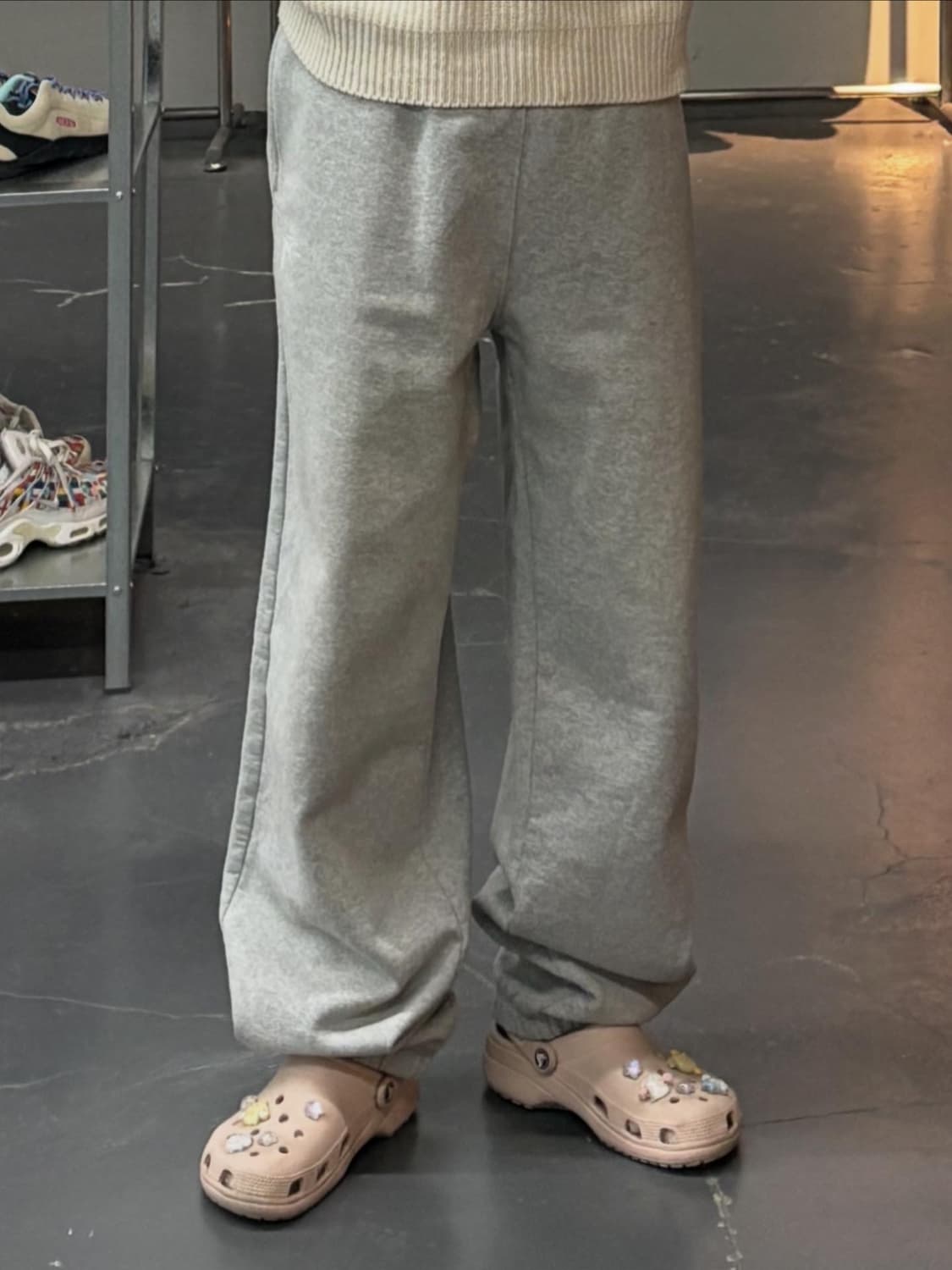 스투시 스탁 로고 그레이 스웨트 팬츠 A3470 상품이미지1