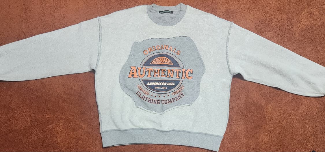 앤더슨벨 어센틱 로고 스웻셔츠 M.GREY L사이즈 상품이미지3