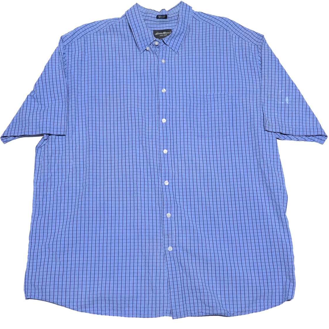 Eddie Bauer Seersucker Plaid S/S Shirt 상품이미지1