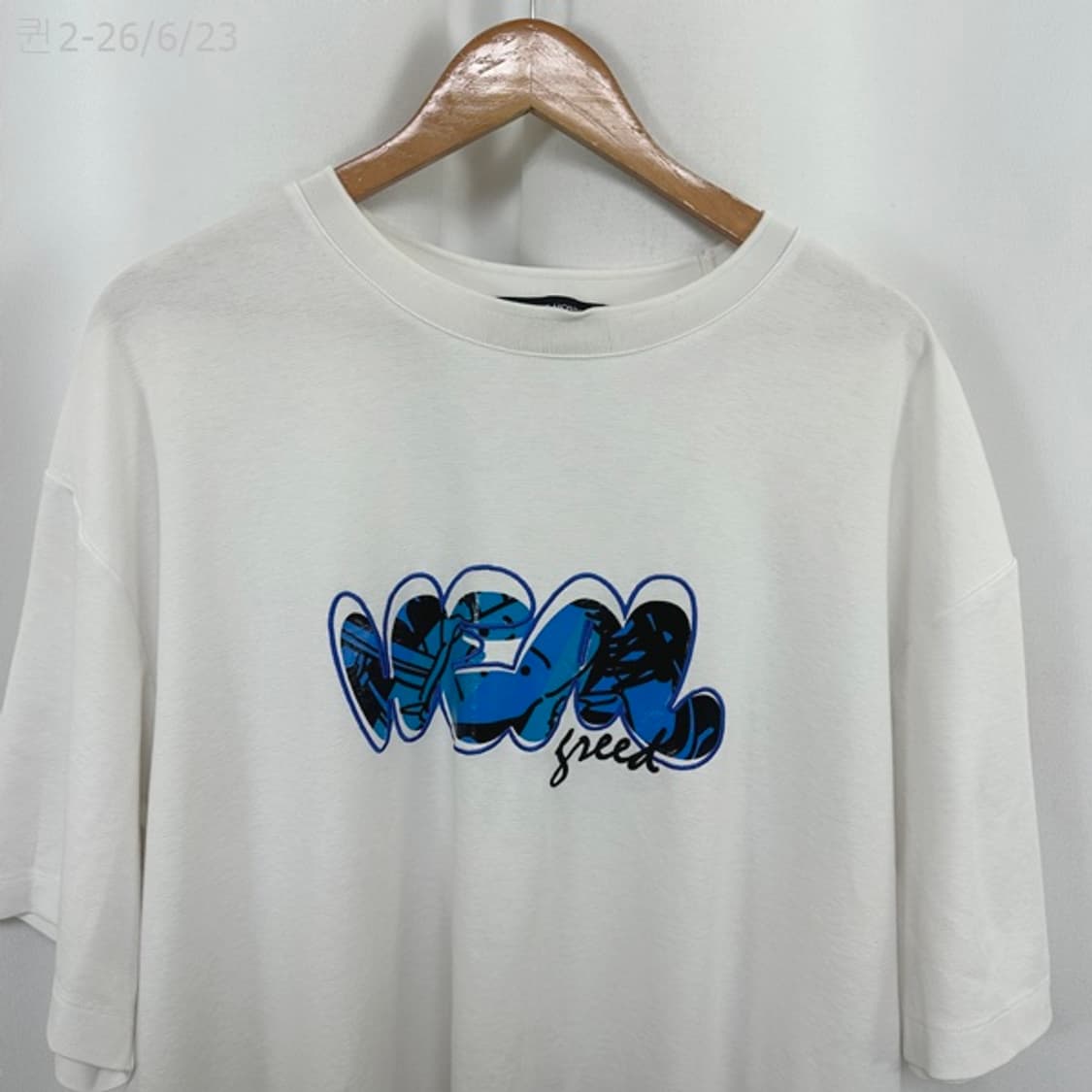 GARNET HOMME 남자 스판 반팔티 화이트 105 상품이미지2