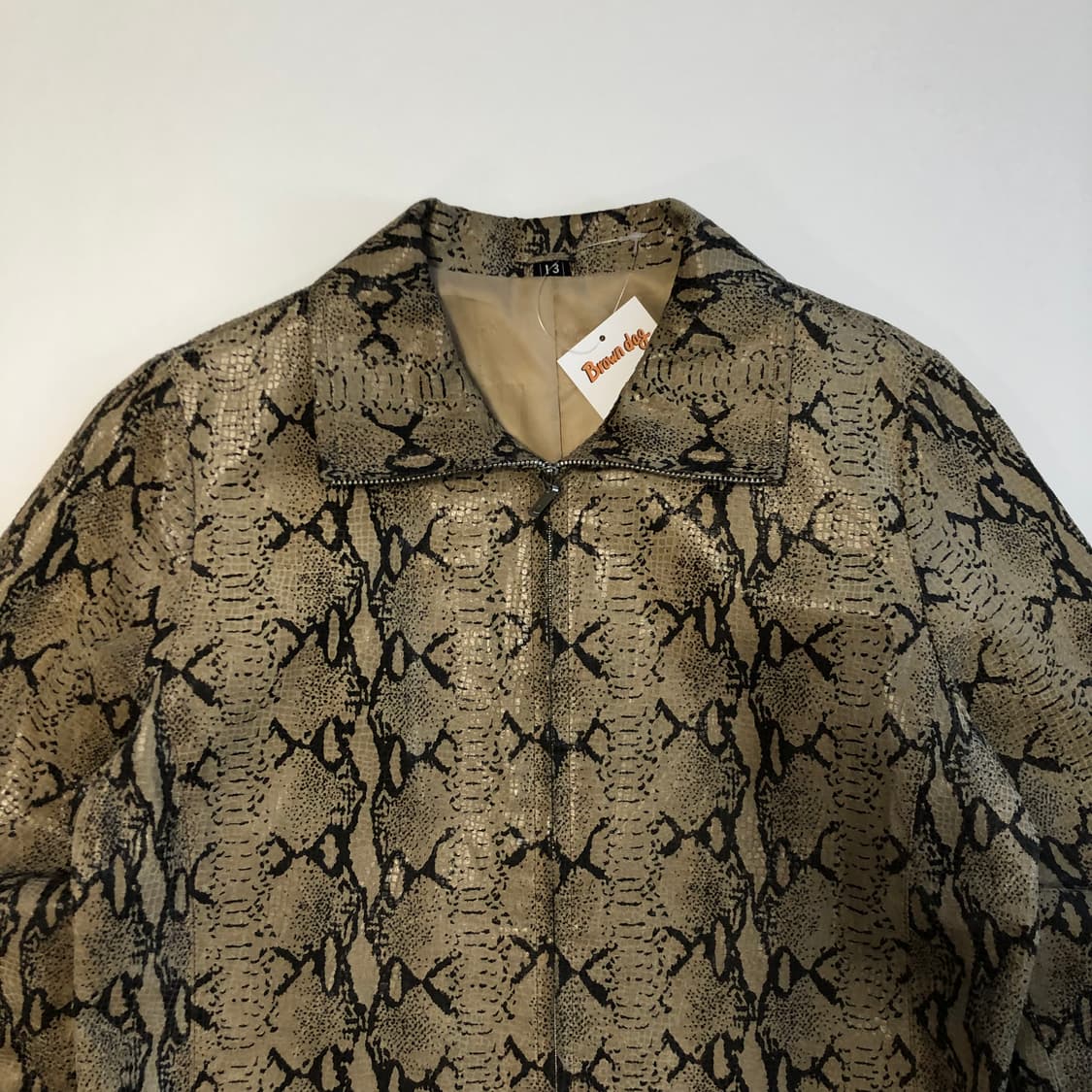 발망 파이톤 패턴 레더자켓  상품이미지3