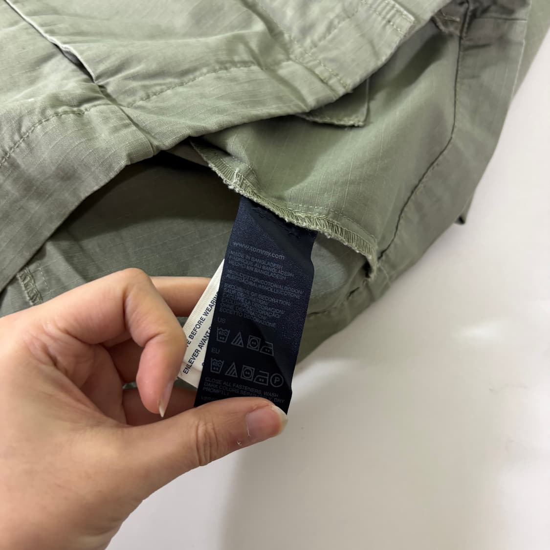 우먼M 타미힐피거 카키 립스탑 야상자켓 상품이미지5