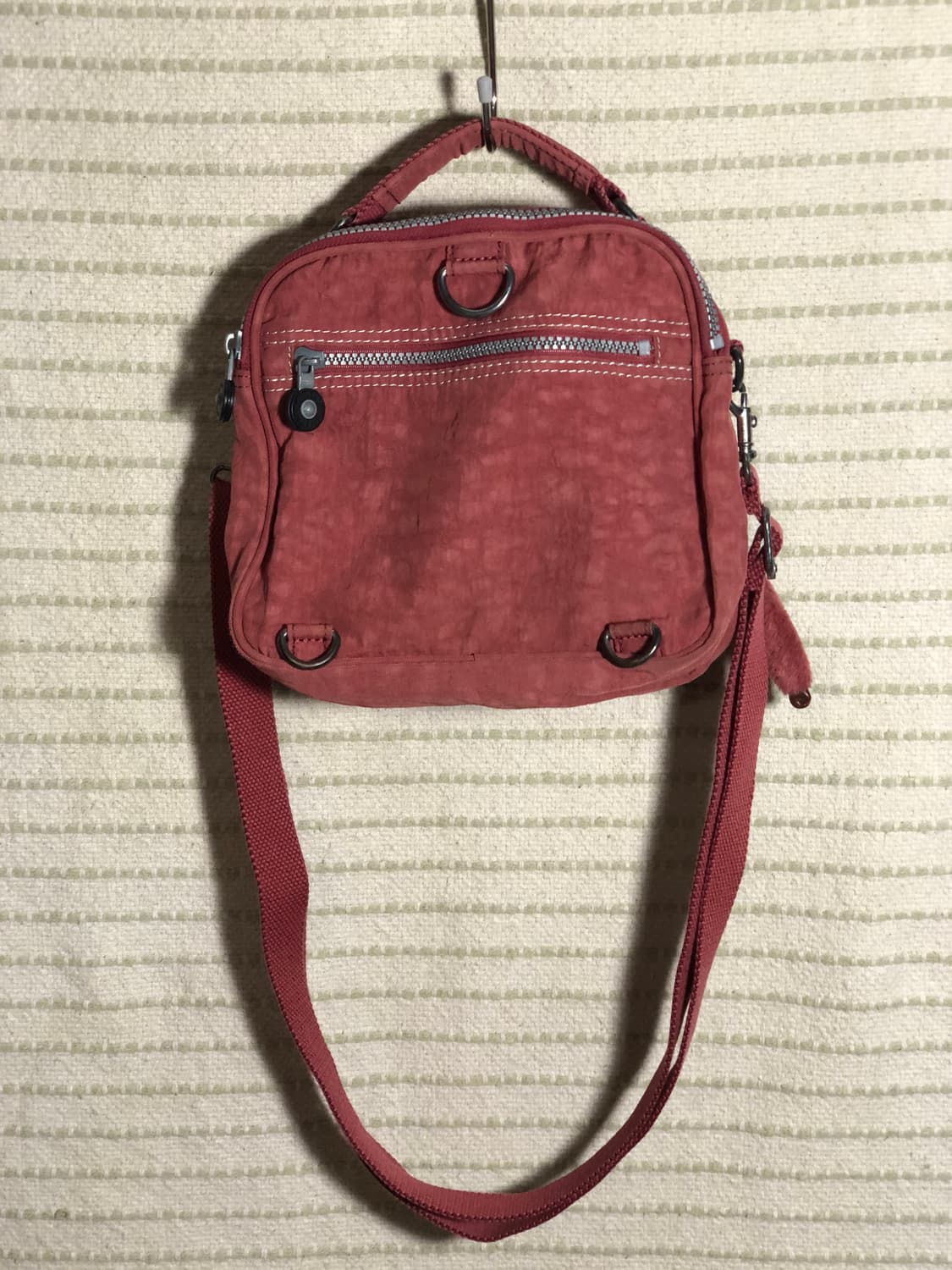 빈티지 키플링 Y2K 나일론 파스텔 핑크 미니 크로스백 여행가방 상품이미지2