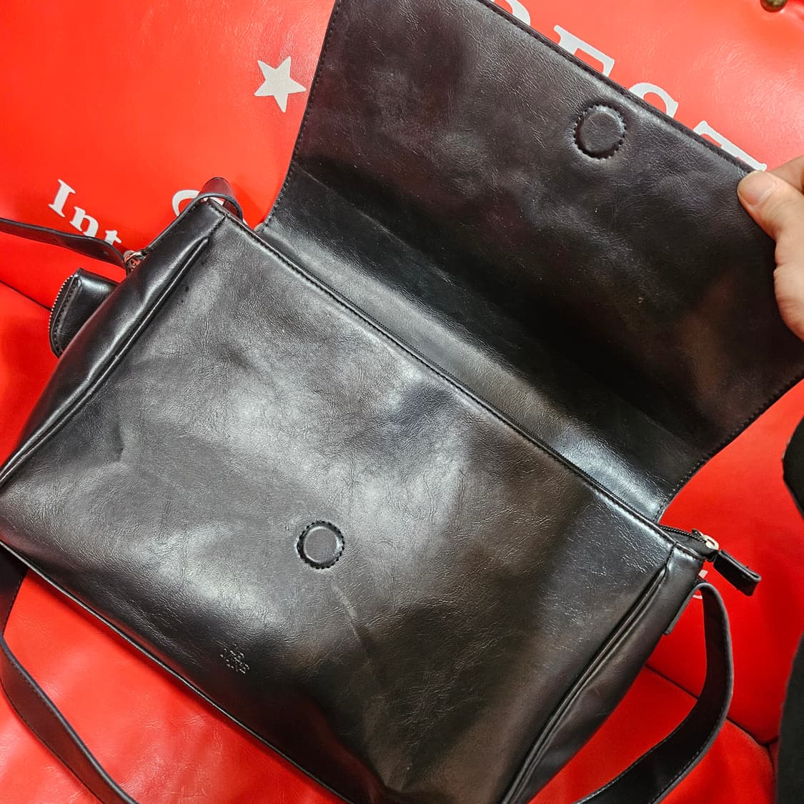 르마인(Lemine) 가죽 미니포켓 크로스백 상품이미지5