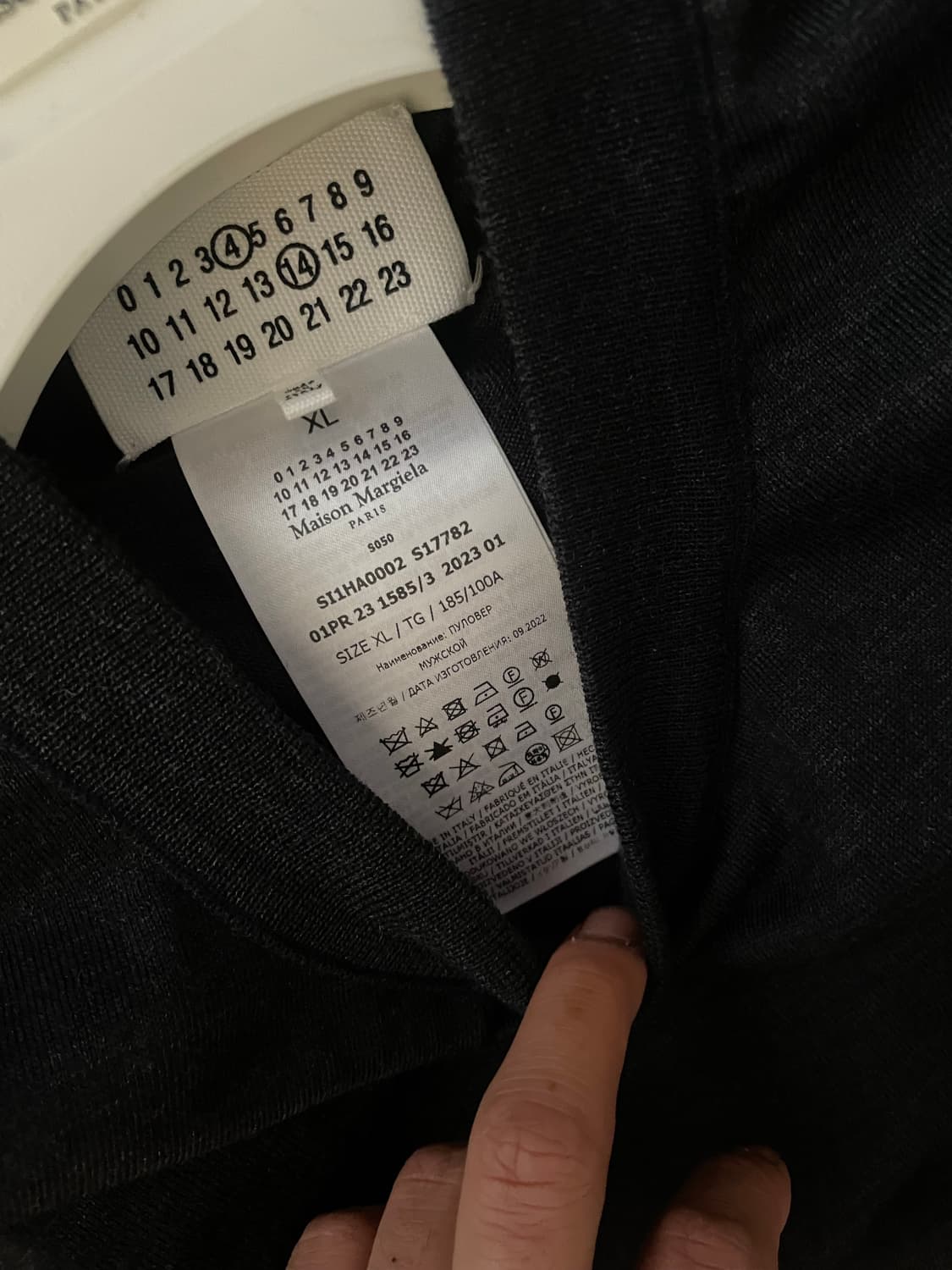 마르지앨라 풀오버 니트 차콜XL 상품이미지4