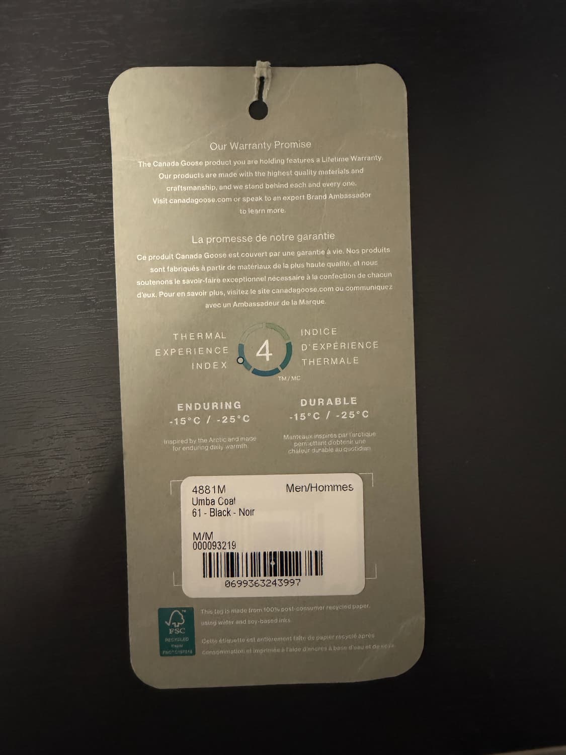 25년 1월 구매 캐나다구스 움바 패딩 m(사이즈 95~105) 상품이미지5