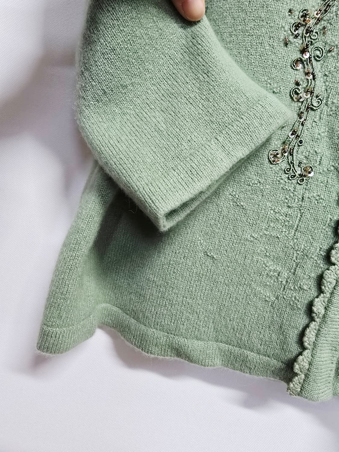 까르뜨니트 앙고라 비즈 장식 가디건 상품이미지4