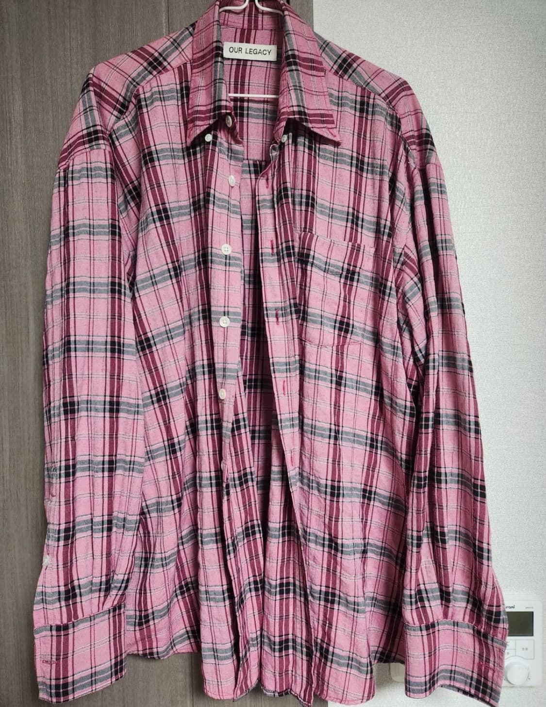 아워레가시 버로우드 메모리 체크 셔츠 46 상품이미지1