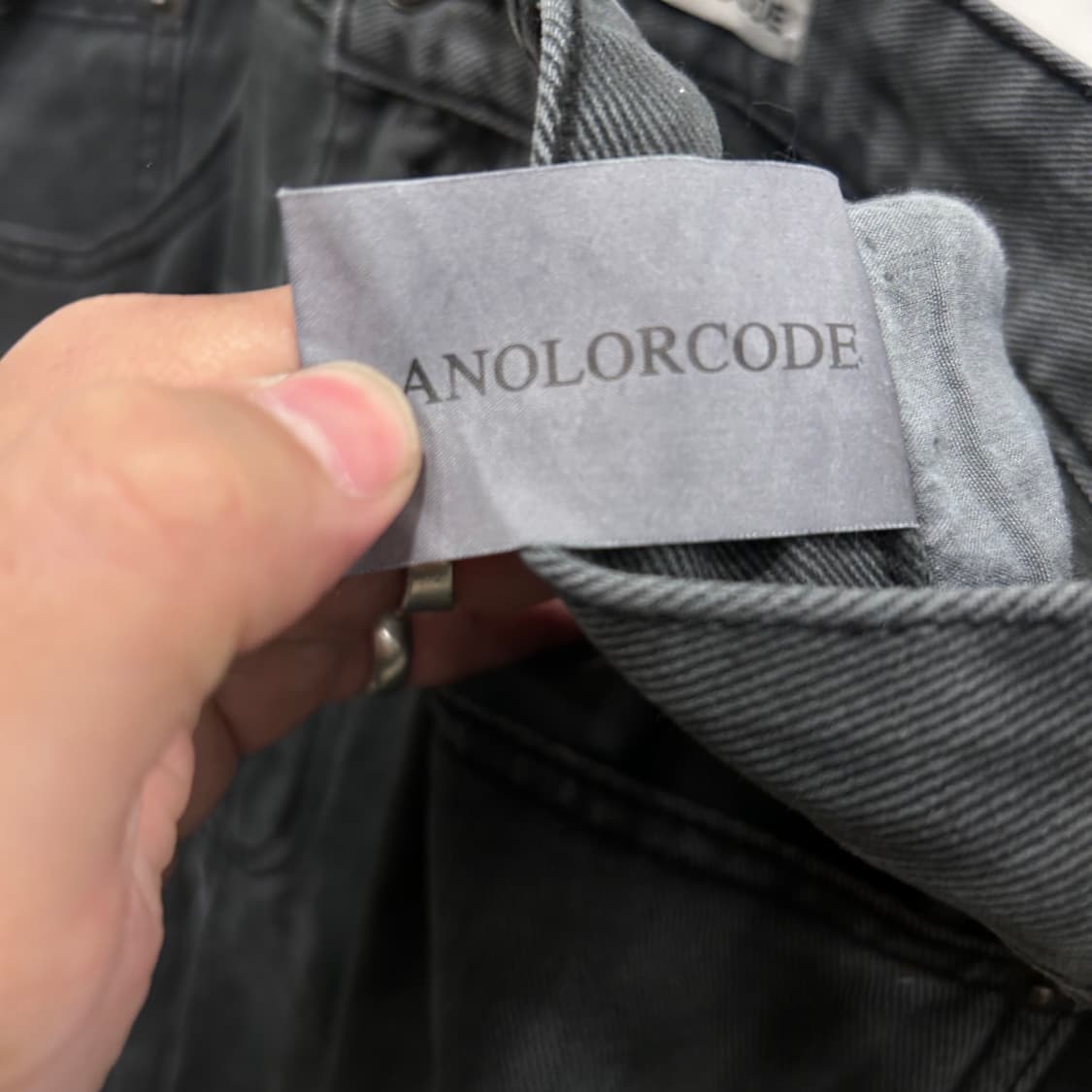 어널러코드 회청 더블니 카펜더 와이드팬츠 상품이미지4