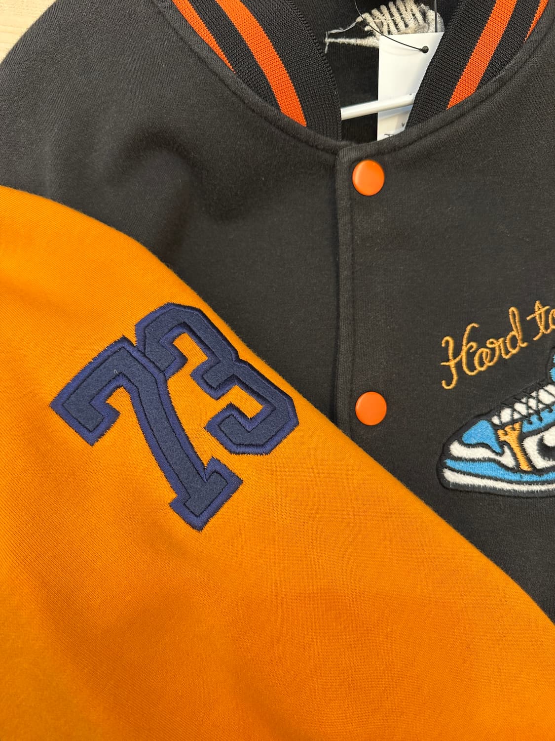 L) 나이키 오렌지 블랙 배색 코튼 블루종 상품이미지4