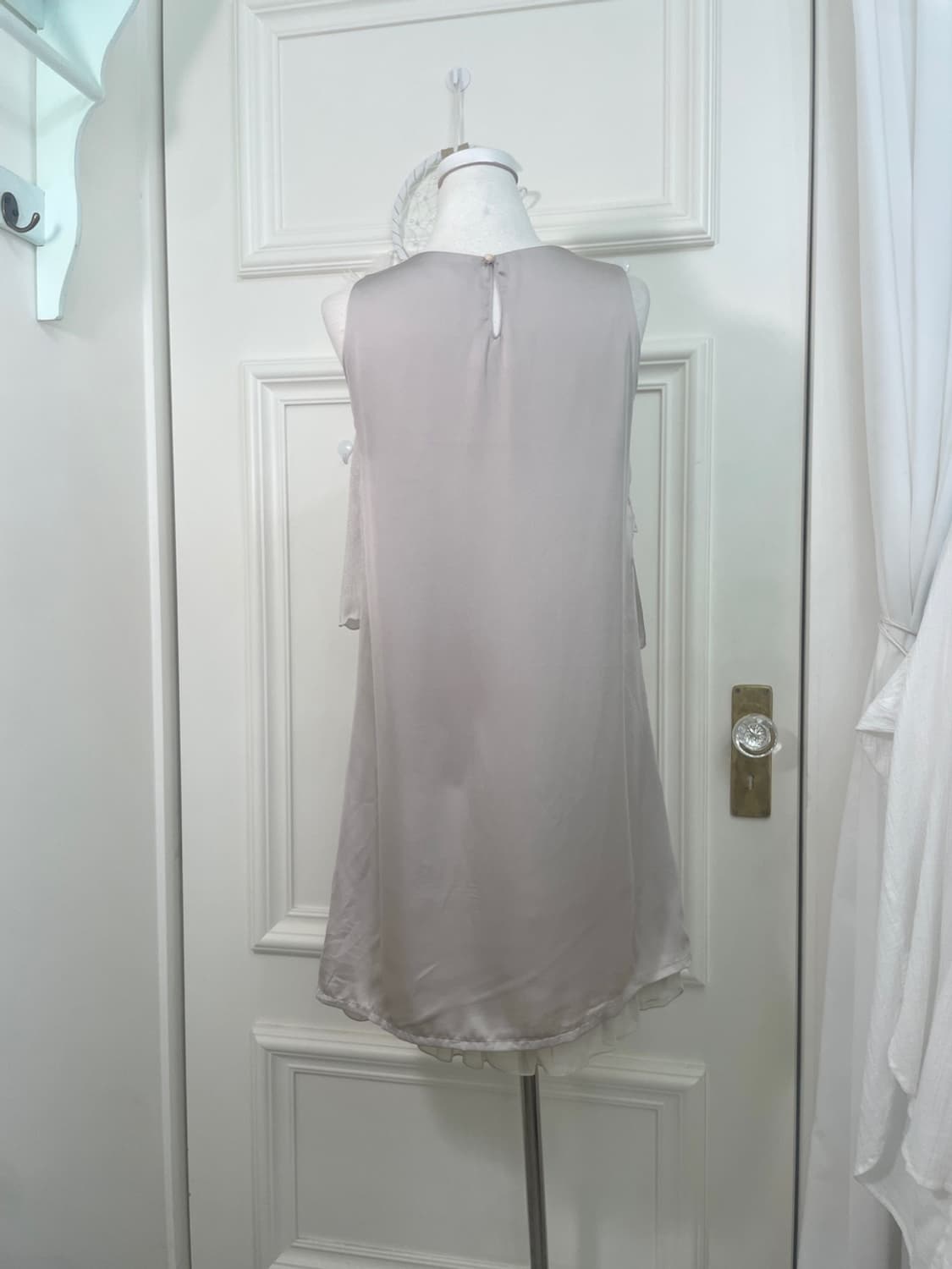 mute lavender crystal button long cardig 상품이미지3
