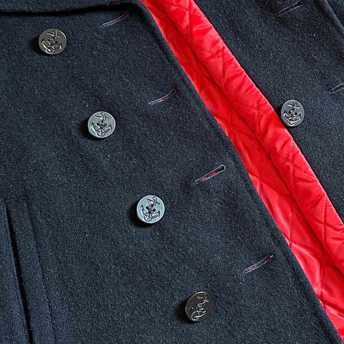 90’s J press melton wool navy pea coat 상품이미지6