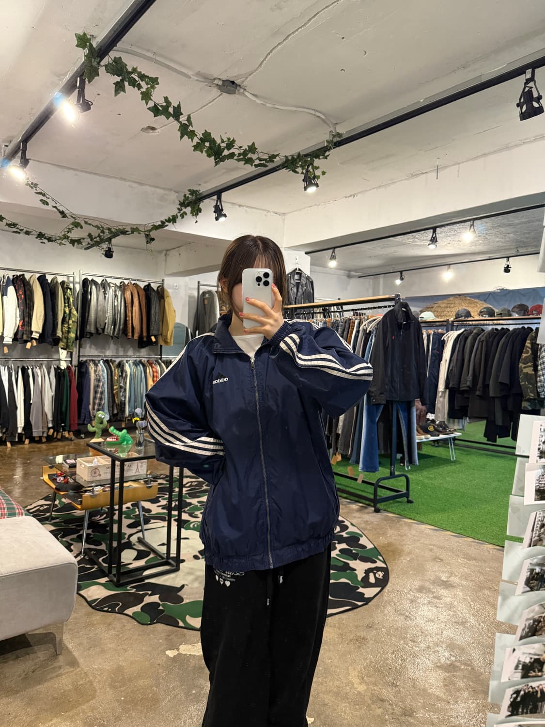 아디다스 올드스쿨 바람막이 네이비 상품이미지5