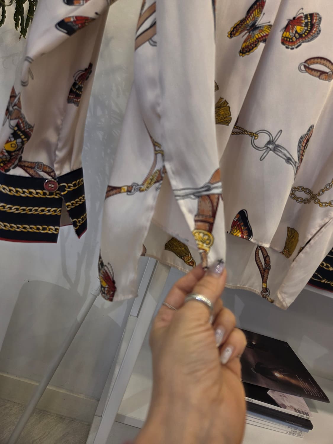 자라 패턴 오버핏 블라우스 상품이미지5